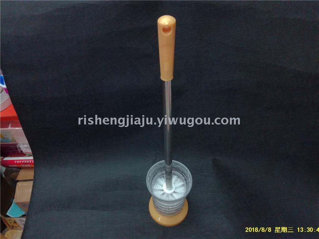 High-grade stainless steel rod round transparent base toilet brush set RS-3563