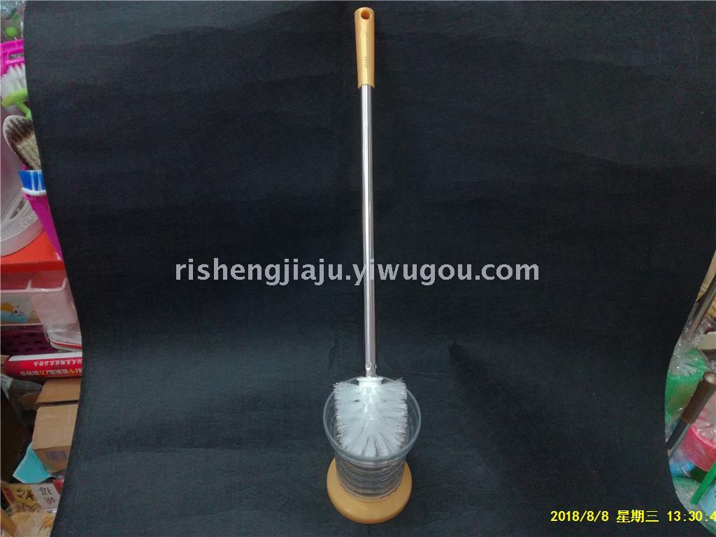 High-grade stainless steel rod round transparent base toilet brush set RS-3563