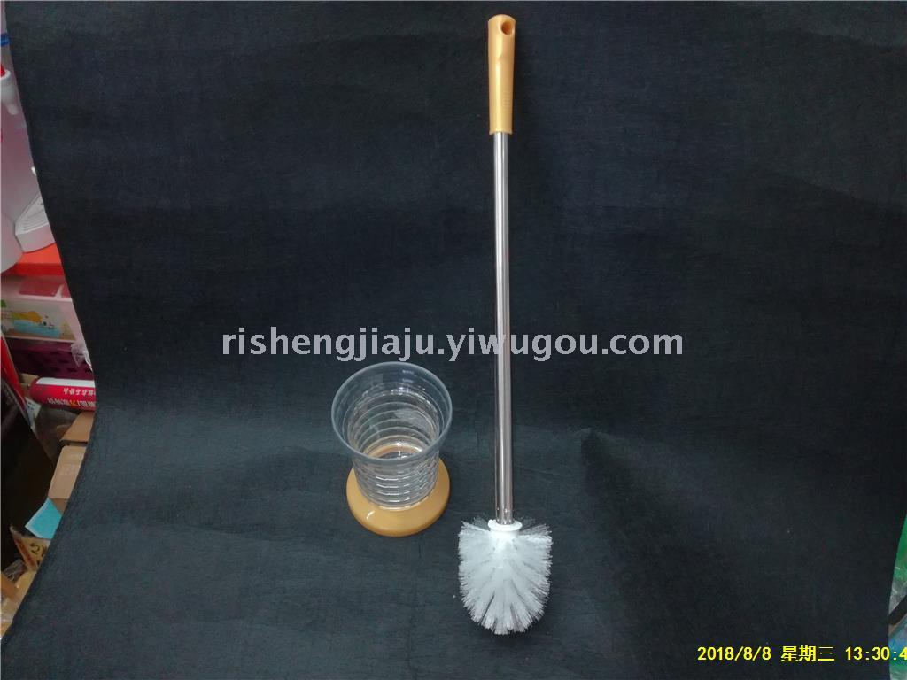 High-grade stainless steel rod round transparent base toilet brush set RS-3563