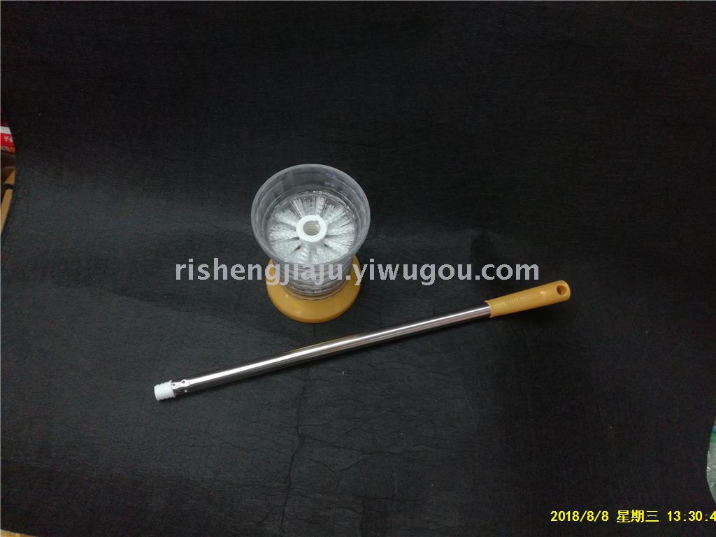 High-grade stainless steel rod round transparent base toilet brush set RS-3563