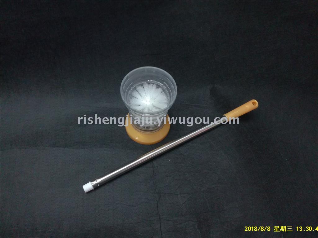 High-grade stainless steel rod round transparent base toilet brush set RS-3563