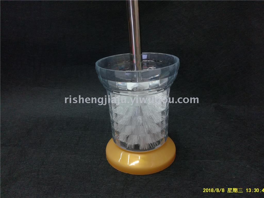 High-grade stainless steel rod round transparent base toilet brush set RS-3563