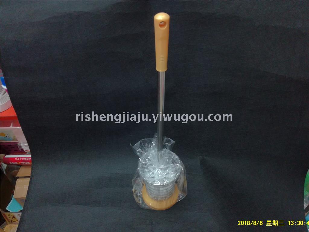 High-grade stainless steel rod round transparent base toilet brush set RS-3563