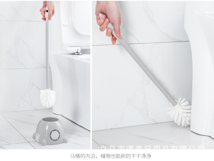 Household Toilet Brush Set Toilet Decontamination Toilet Brush Creative Punch-Free Soft Fur Cleaning Toilet Brush