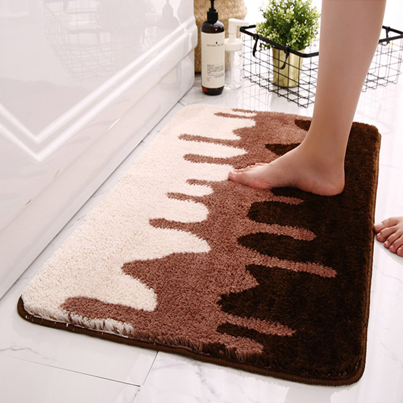Floor Mat Entrance Door Mat Home Bathroom Quick Water-Absorbing Non-Slip Mat Bedroom Foyer Rug Thickened