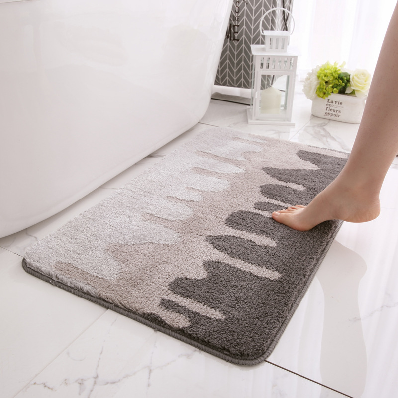 Floor Mat Entrance Door Mat Home Bathroom Quick Water-Absorbing Non-Slip Mat Bedroom Foyer Rug Thickened