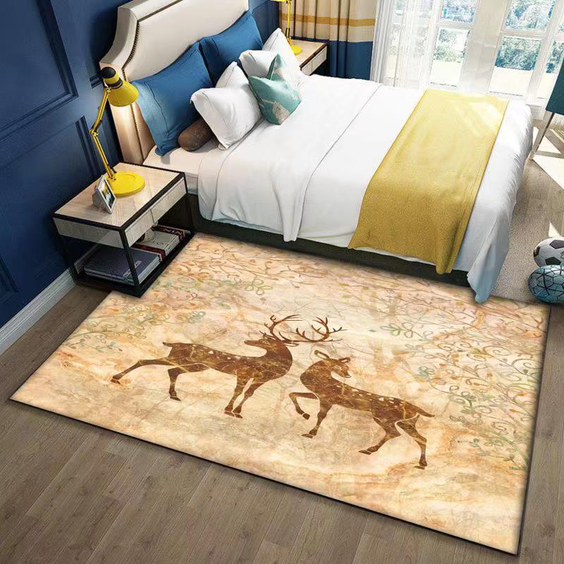 Super soft velvet ocean floor mat bathroom kitchen hd printing 3D non-slip mat water absorption carpet door mat foot pad