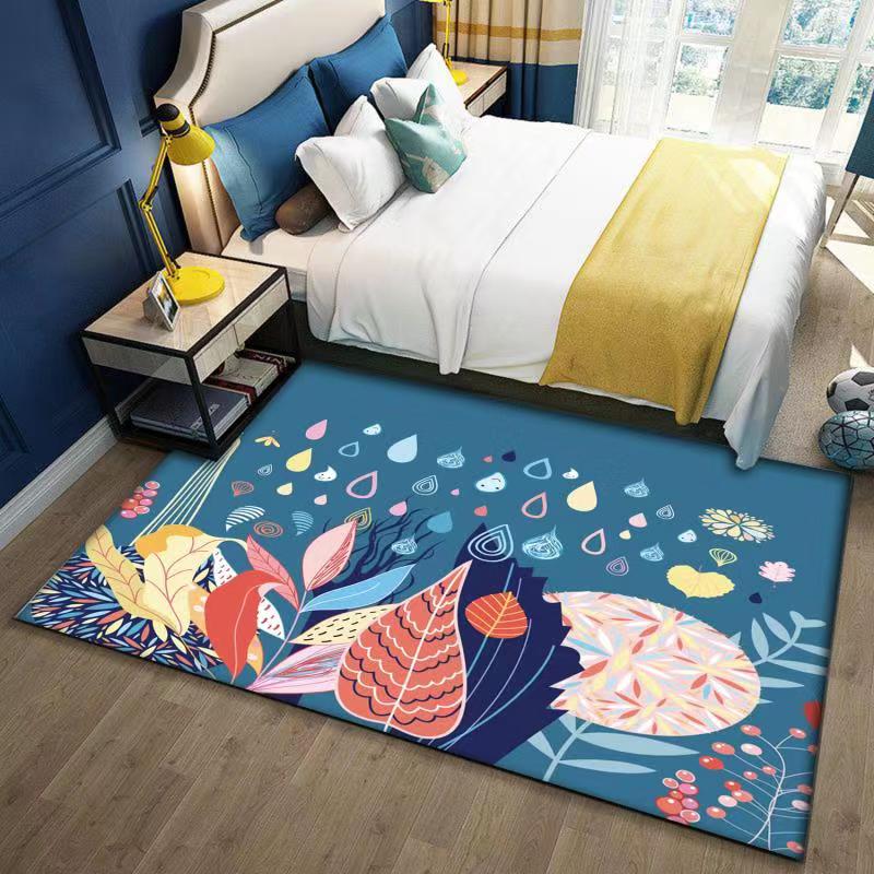 Super soft velvet ocean floor mat bathroom kitchen hd printing 3D non-slip mat water absorption carpet door mat foot pad