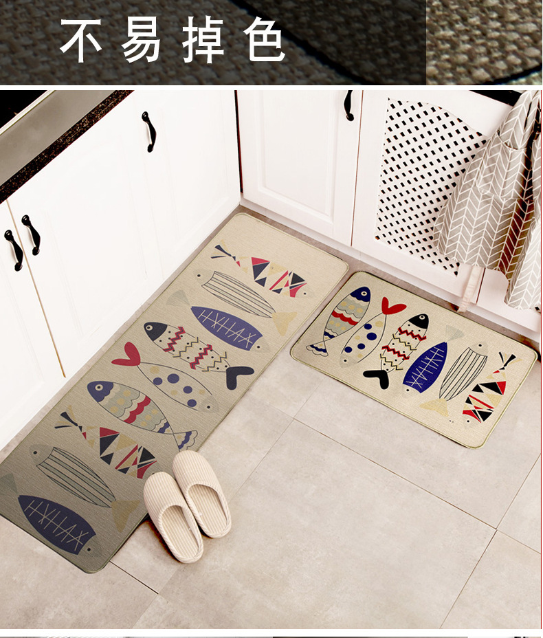 Cross-Border Factory Wholesale Natural Rubber Linen Floor Mat Carpet Non-Slip Mat Bathroom Living Room Doormat Kitchen Pad Customized Cross-Border Factory Wholesale Natural Rubber Linen Floor Mat Carpet Non-Slip Mat Bathroom Living Room Doormat Kitchen Pad Customized