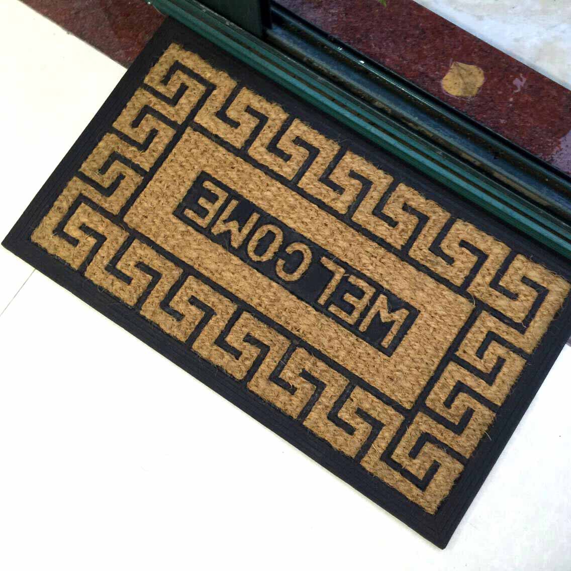 Rubber Embossed Coir Coconut Shred Coconut Palm Coco Coconut Shell Fiber Coconut Palm Non-Slip Mat Carpet Doormat Floor Mat