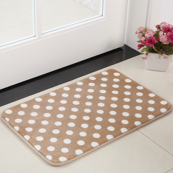 Classic Dot Carpet Floor Mat Simple Non-Slip Mat Home Bathroom Door Mat Absorbent Flannel Floor Mat