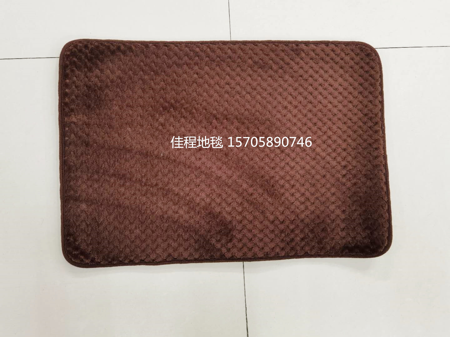 Plain Fleece Non-Slip Mat Corn Grain Floor Mat Flannel Fleece Floor Mat New Solid Color Floor Mat