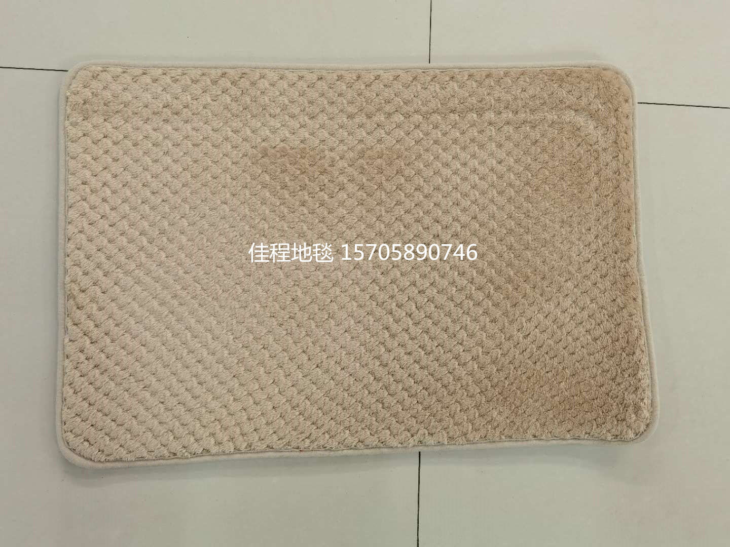 Plain Fleece Non-Slip Mat Corn Grain Floor Mat Flannel Fleece Floor Mat New Solid Color Floor Mat