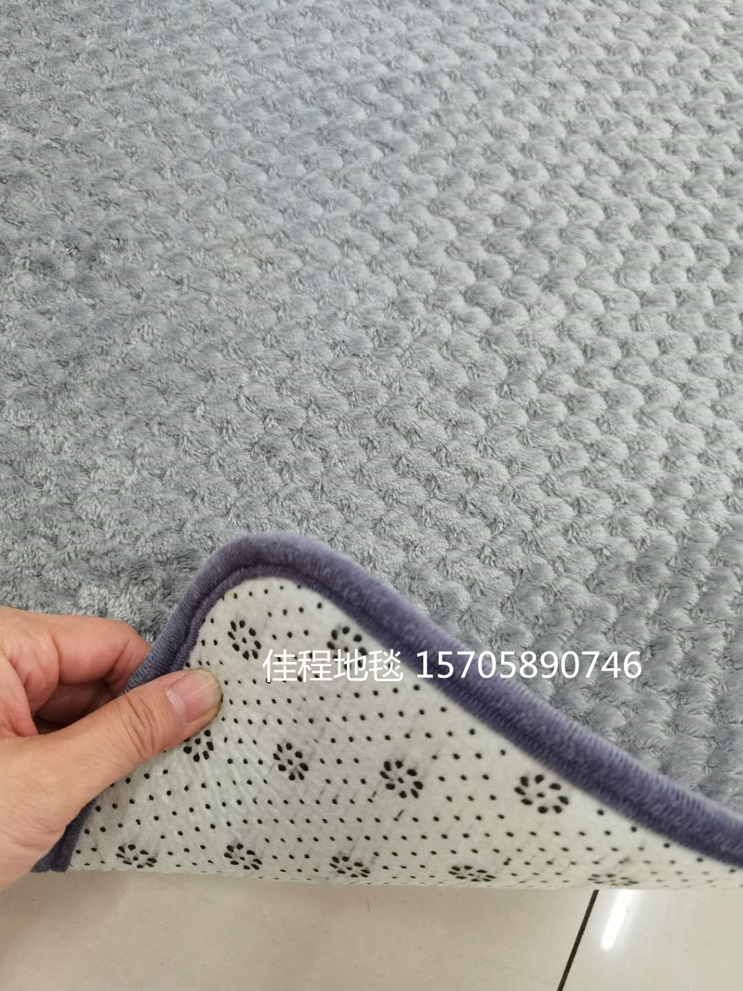 Plain Fleece Non-Slip Mat Corn Grain Floor Mat Flannel Fleece Floor Mat New Solid Color Floor Mat