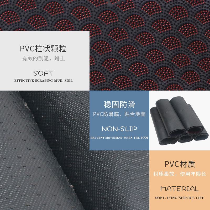 Villa entrance door PVC plastic mouth mat floor mat non-slip mat bottom mat rub earth foot mat modern household