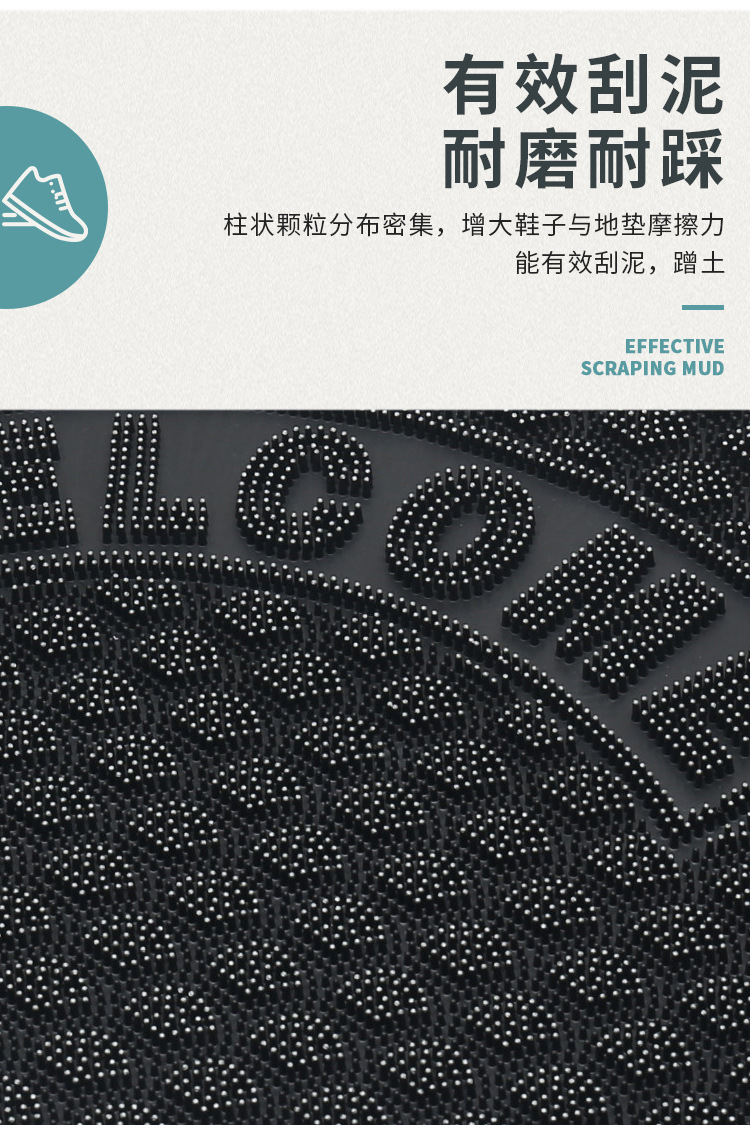 Villa entrance door PVC plastic mouth mat floor mat non-slip mat bottom mat rub earth foot mat modern household Villa entrance door PVC plastic mouth mat floor mat non-slip mat bottom mat rub earth foot mat modern household