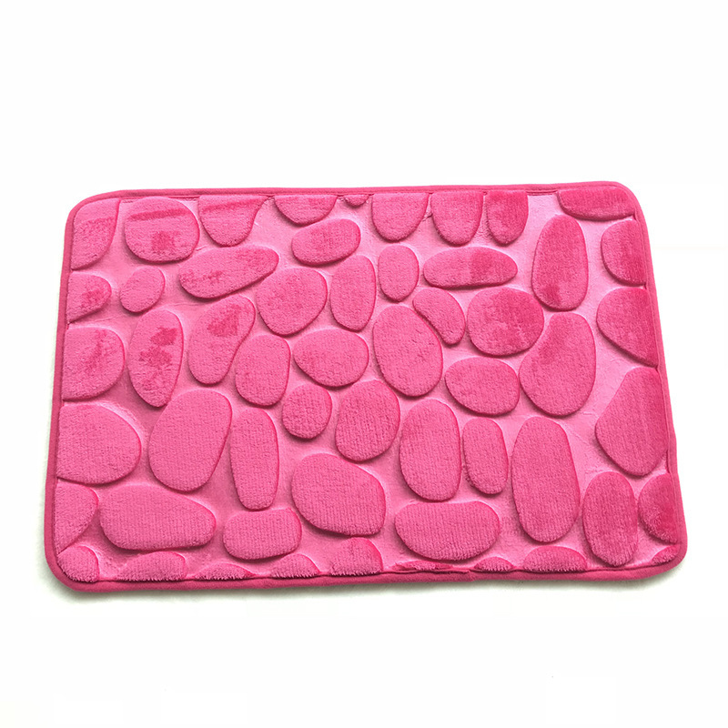 Cobblestone Embossed Carpet Floor Mat Bedroom Foot Mat Doormat Kitchen Bathroom Mat Sponge Water-Absorbing Non-Slip Mat