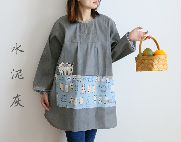Fashion Adult Smock Home Kitchen Oil-Proof Sleeve Full Body Art Student Painting Baking Bib Long Sleeve Apron Fashion Adult Smock Home Kitchen Oil-Proof Sleeve Full Body Art Student Painting Baking Bib Long Sleeve Apron