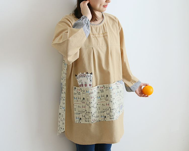 Fashion Adult Smock Home Kitchen Oil-Proof Sleeve Full Body Art Student Painting Baking Bib Long Sleeve Apron Fashion Adult Smock Home Kitchen Oil-Proof Sleeve Full Body Art Student Painting Baking Bib Long Sleeve Apron