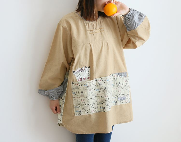 Fashion Adult Smock Home Kitchen Oil-Proof Sleeve Full Body Art Student Painting Baking Bib Long Sleeve Apron Fashion Adult Smock Home Kitchen Oil-Proof Sleeve Full Body Art Student Painting Baking Bib Long Sleeve Apron