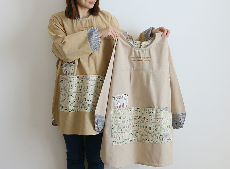 Fashion Adult Smock Home Kitchen Oil-Proof Sleeve Full Body Art Student Painting Baking Bib Long Sleeve Apron Fashion Adult Smock Home Kitchen Oil-Proof Sleeve Full Body Art Student Painting Baking Bib Long Sleeve Apron