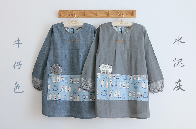 Fashion Adult Smock Home Kitchen Oil-Proof Sleeve Full Body Art Student Painting Baking Bib Long Sleeve Apron Fashion Adult Smock Home Kitchen Oil-Proof Sleeve Full Body Art Student Painting Baking Bib Long Sleeve Apron