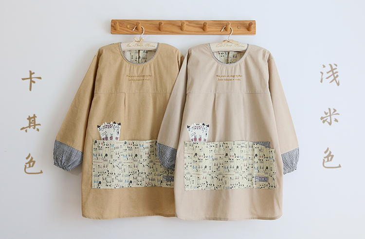 Fashion Adult Smock Home Kitchen Oil-Proof Sleeve Full Body Art Student Painting Baking Bib Long Sleeve Apron Fashion Adult Smock Home Kitchen Oil-Proof Sleeve Full Body Art Student Painting Baking Bib Long Sleeve Apron