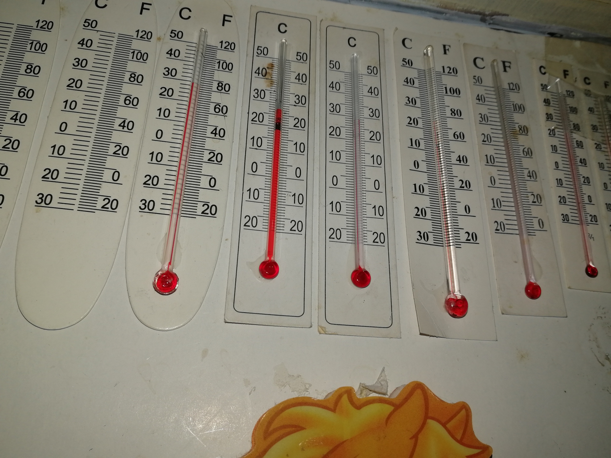 Student stationery set experimental thermometer