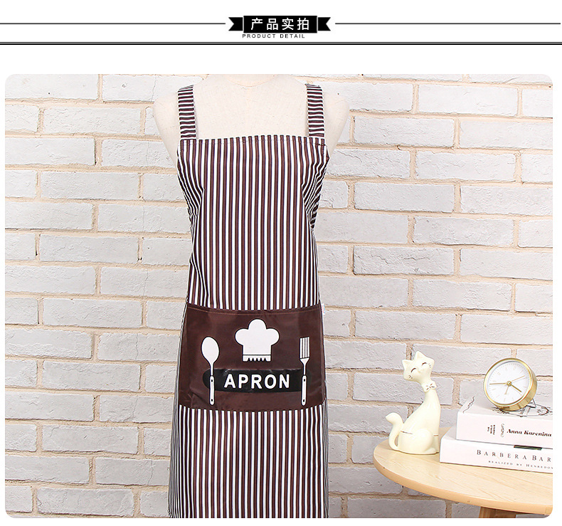 Manufacturer direct kitchen terylene cotton waterproof apron apron modern simple anti - fouling printing apron chef apron custom Manufacturer direct kitchen terylene cotton waterproof apron apron modern simple anti - fouling printing apron chef apron custom