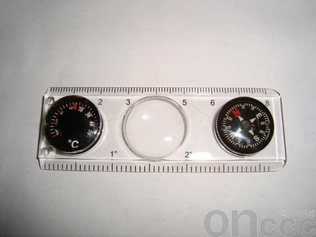 With a thermometer compass.