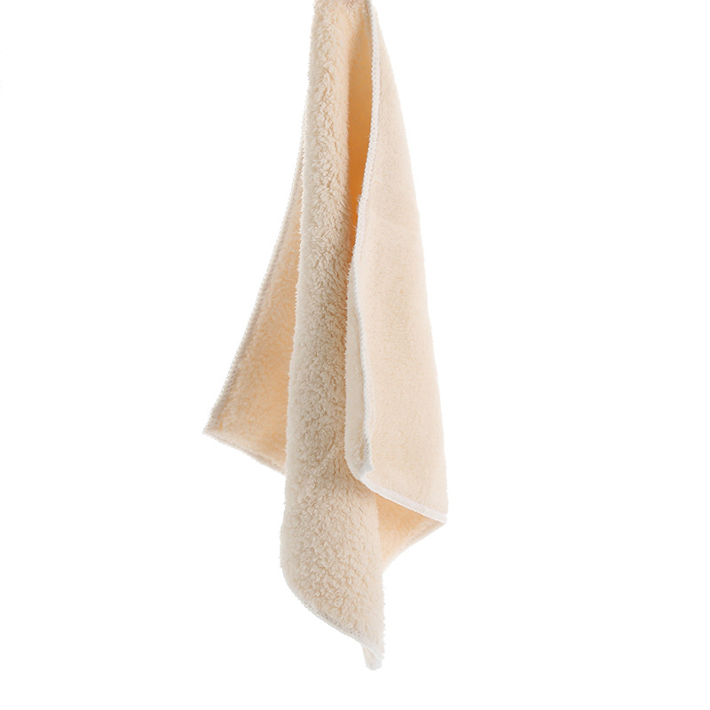 2 Pieces Coral Fleece Cleaning Cloth Household Hand Washing Thickened Absorbent Cloth Oil-Free Tablecloth Household Cleaning