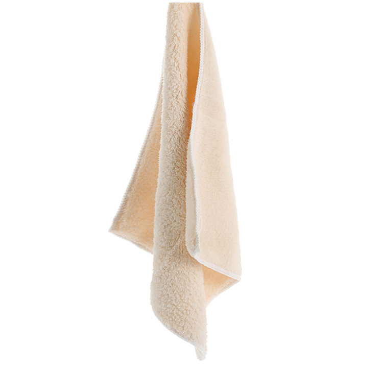 2 Pieces Coral Fleece Cleaning Cloth Household Hand Washing Thickened Absorbent Cloth Oil-Free Tablecloth Household Cleaning