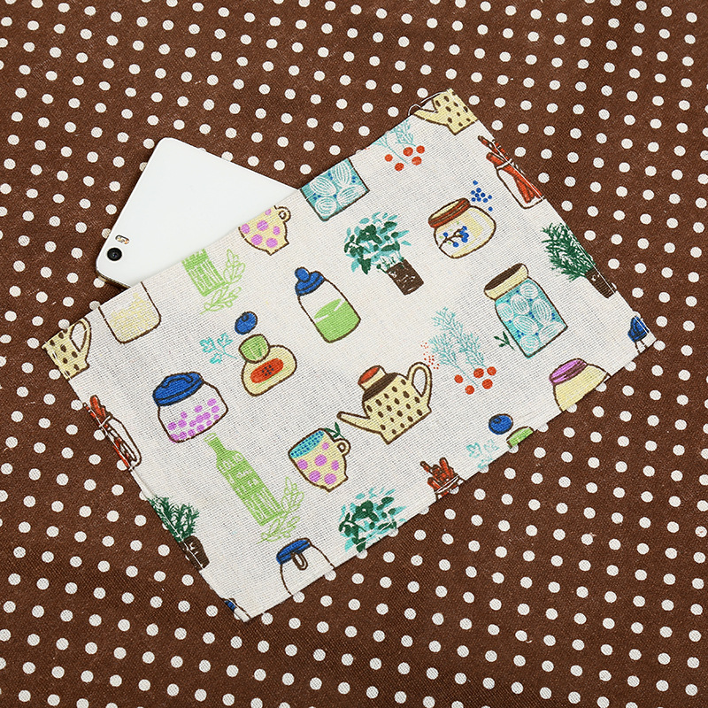 Fanqu Korean Fashion Dot Patch Apron Waterproof Sleeveless Cotton Linen Apron Factory Direct Sales