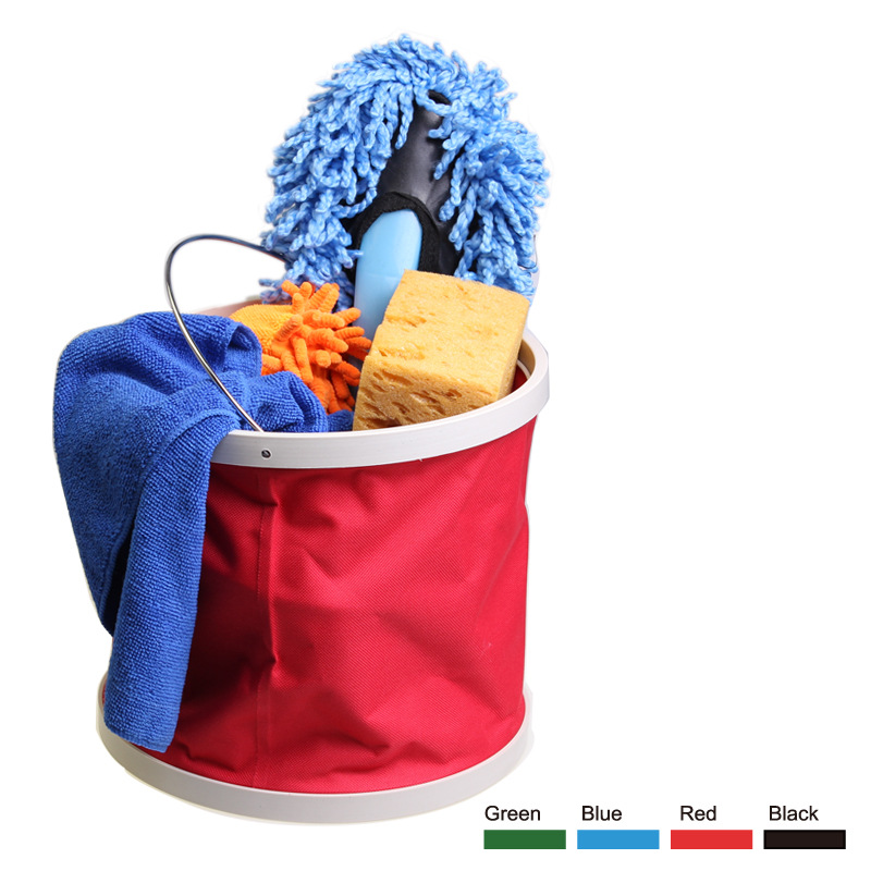 13L folding bucket multi-function portable fishing bucket washing bucket, Oxford cloth bucket, OPP bag packaging.
