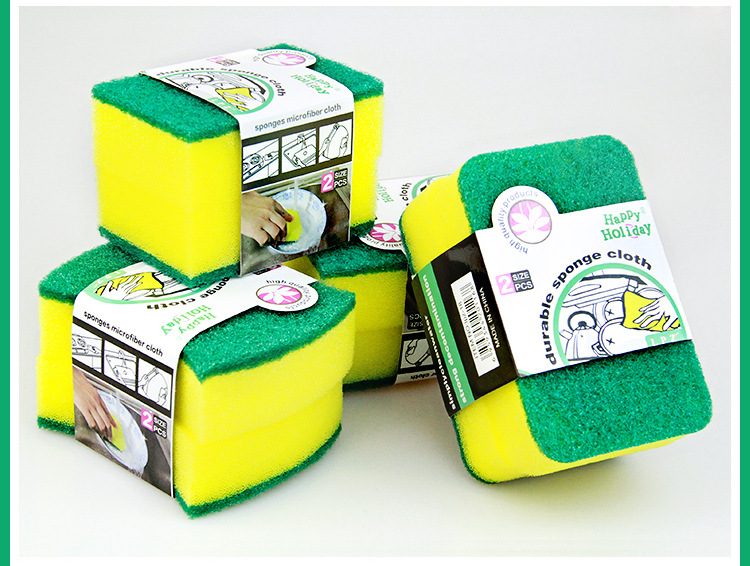 Dish-Washing Sponge Kitchen Supplies Brush Bowl Scouring Sponge Household Cleaning Dish Cloth Mop High Density Spong Mop