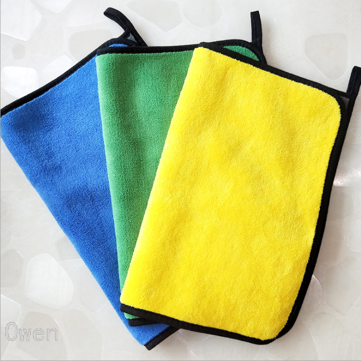 Double-Sided Coral Fleece Towel Fine Fiber Car Cleaning Cloth Car Wash Towel Thickened Car Washing Cloth