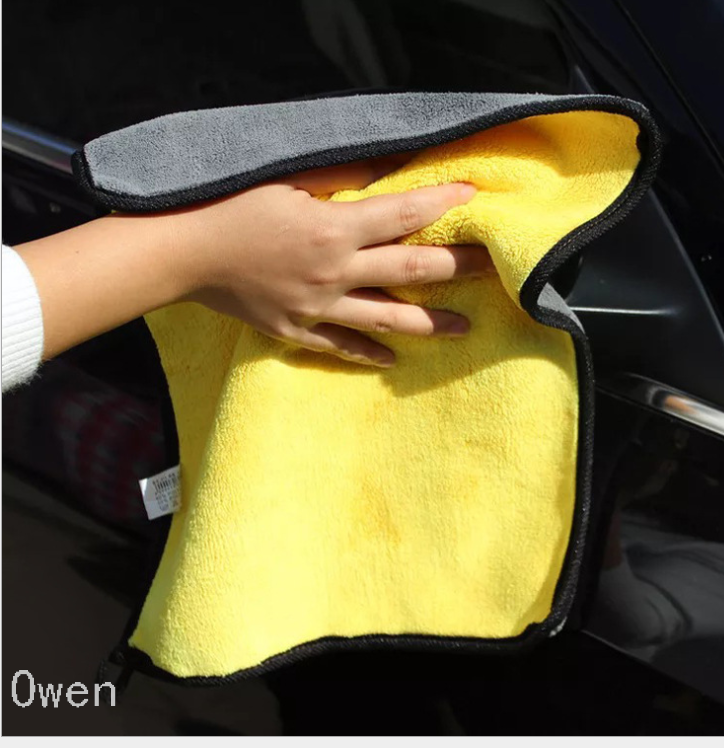 Double-Sided Coral Fleece Towel Fine Fiber Car Cleaning Cloth Car Wash Towel Thickened Car Washing Cloth