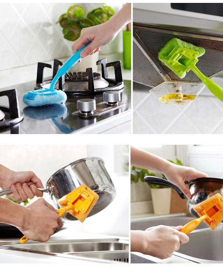 Can replace brush head strong decontaminate brush Can hang sponge clean brush kitchen hearth fiber cotton 100 clean cloth wash pot brush Can replace brush head strong decontaminate brush Can hang sponge clean brush kitchen hearth fiber cotton 100 clean cloth wash pot brush
