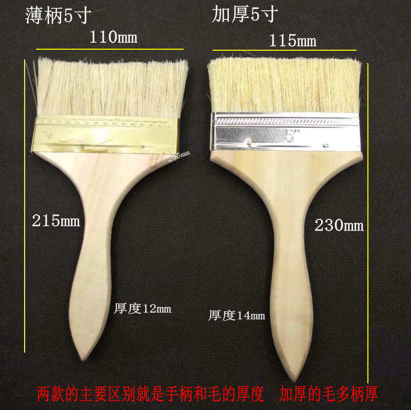 Factory Wholesale Wooden Handle Paint Brush Imitation Bristle Silk Brush Marine Hair Brush Barbecue clean brush
