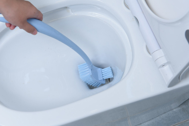 Double-sided thickened long handle decontamination toilet brush toilet brush toilet clean bend gap brush hygiene brush