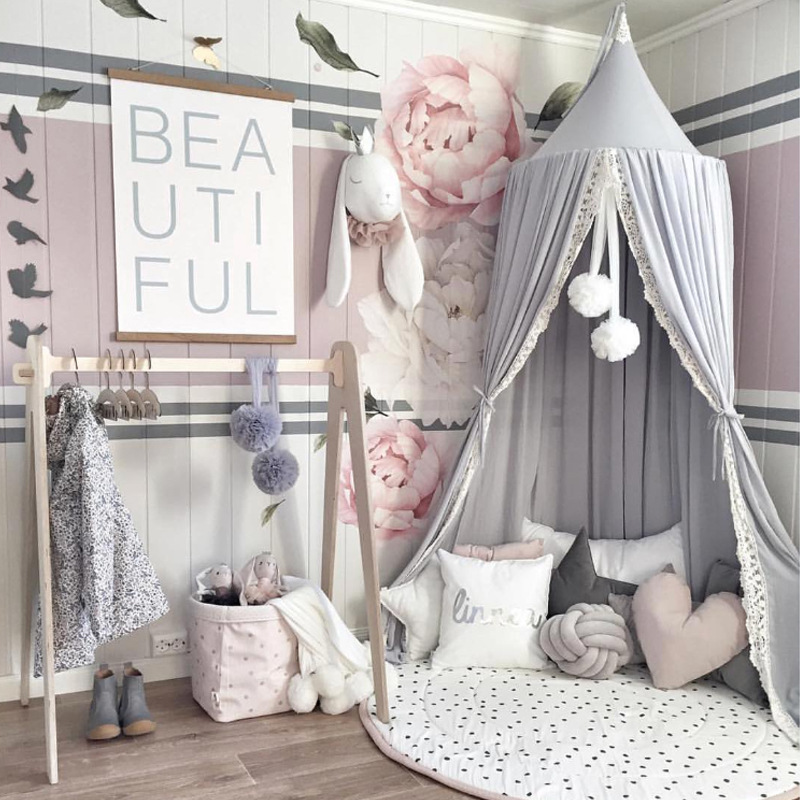 Chiffon Lace Nordic Style Ins 20 Years New Children's Tent Simple Hot Sale Babies' Mosquito Net home decor Chiffon Lace Nordic Style Ins 20 Years New Children's Tent Simple Hot Sale Babies' Mosquito Net home decor