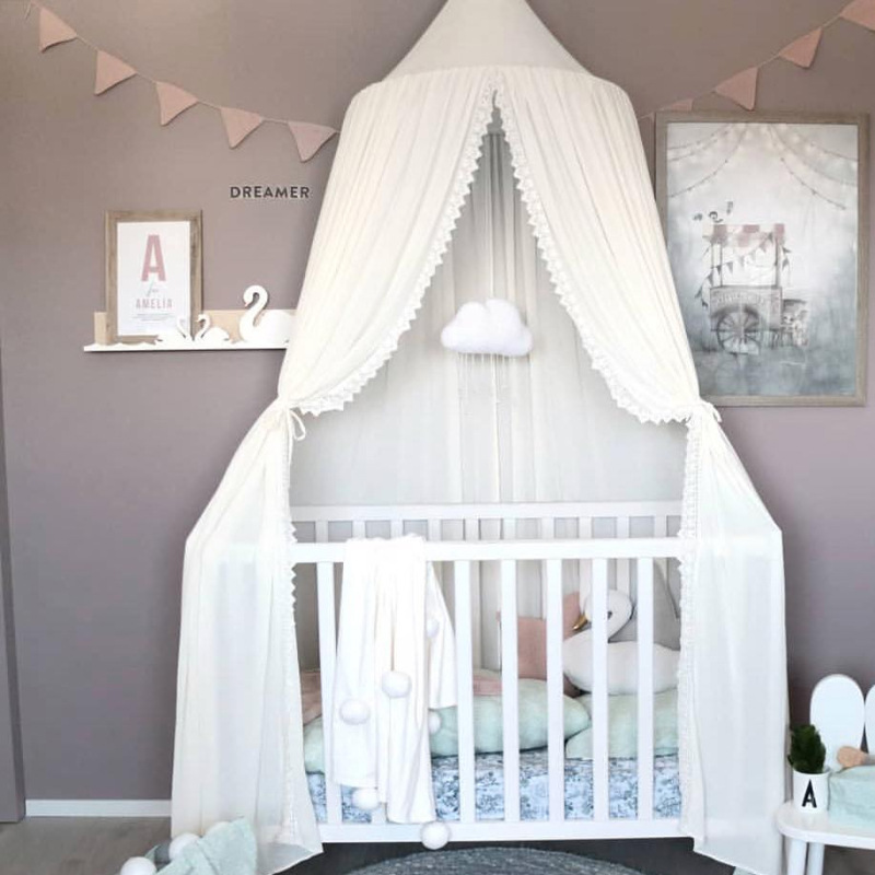 Chiffon Lace Nordic Style Ins 20 Years New Children's Tent Simple Hot Sale Babies' Mosquito Net home decor Chiffon Lace Nordic Style Ins 20 Years New Children's Tent Simple Hot Sale Babies' Mosquito Net home decor