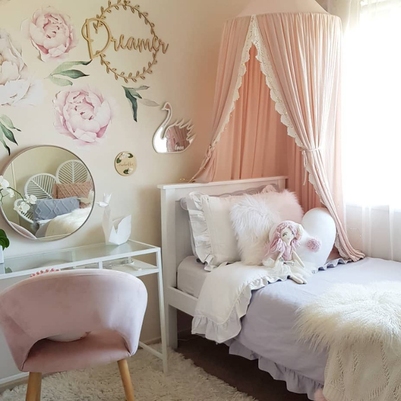 Chiffon Lace Nordic Style Ins 20 Years New Children's Tent Simple Hot Sale Babies' Mosquito Net home decor Chiffon Lace Nordic Style Ins 20 Years New Children's Tent Simple Hot Sale Babies' Mosquito Net home decor