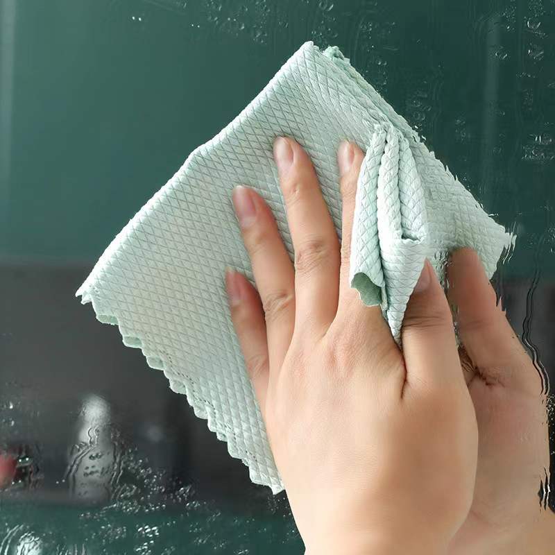 Scale Cloth Absorbent Not Easy to Lint Wipe Glass Bowl Table Mirror Seamless Scale Rag Kitchen Table Cleaning Cleaning Towel