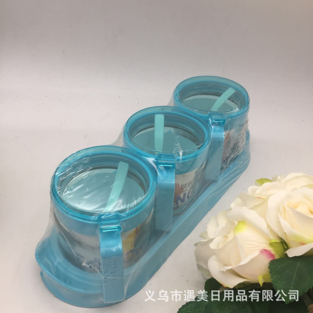 Creative Acrylic Multi-Grid Seasoning Jar Kitchen Supplies Flip Seasoning Box Household Detachable Seasoning Bottle Set