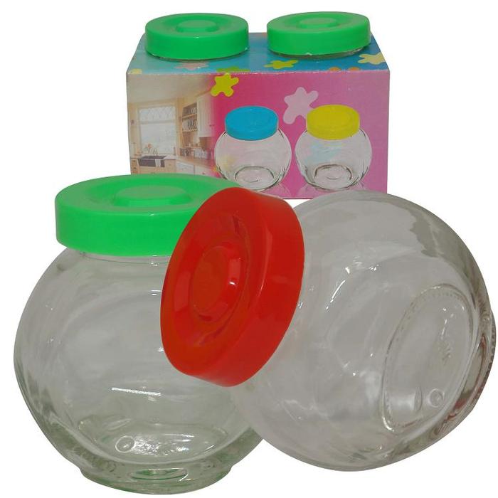 T1 glass storage tank happy sugar seasoning tank color cover silver lid seasoning bottle