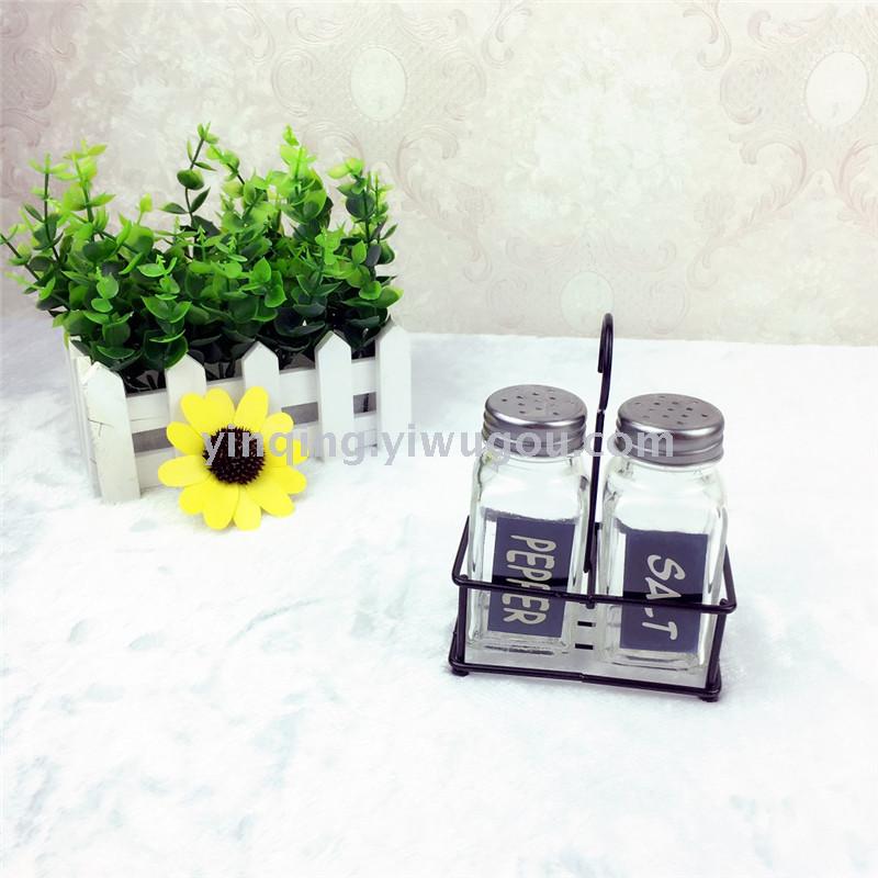 Practical small square bottle of mini glass seasoning bottle glass bottle