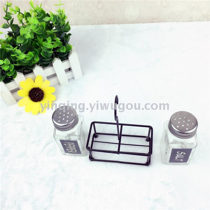 Practical small square bottle of mini glass seasoning bottle glass bottle