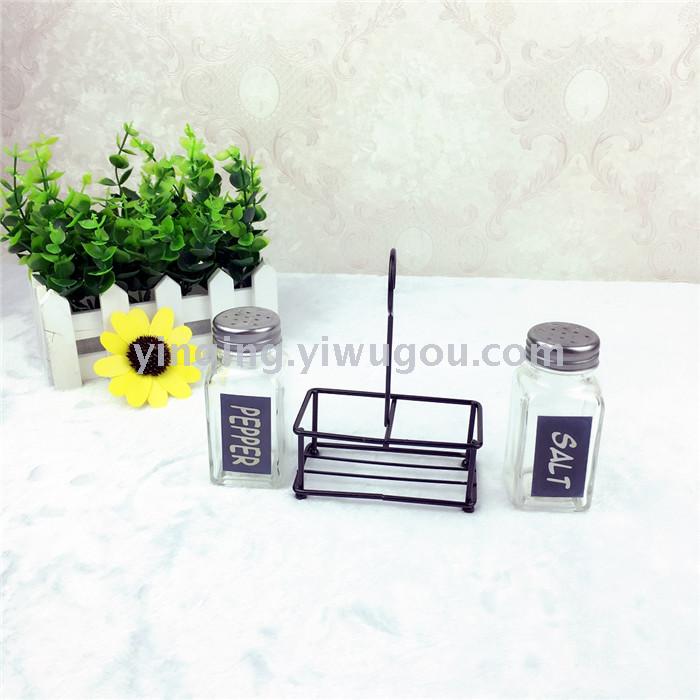 Practical small square bottle of mini glass seasoning bottle glass bottle