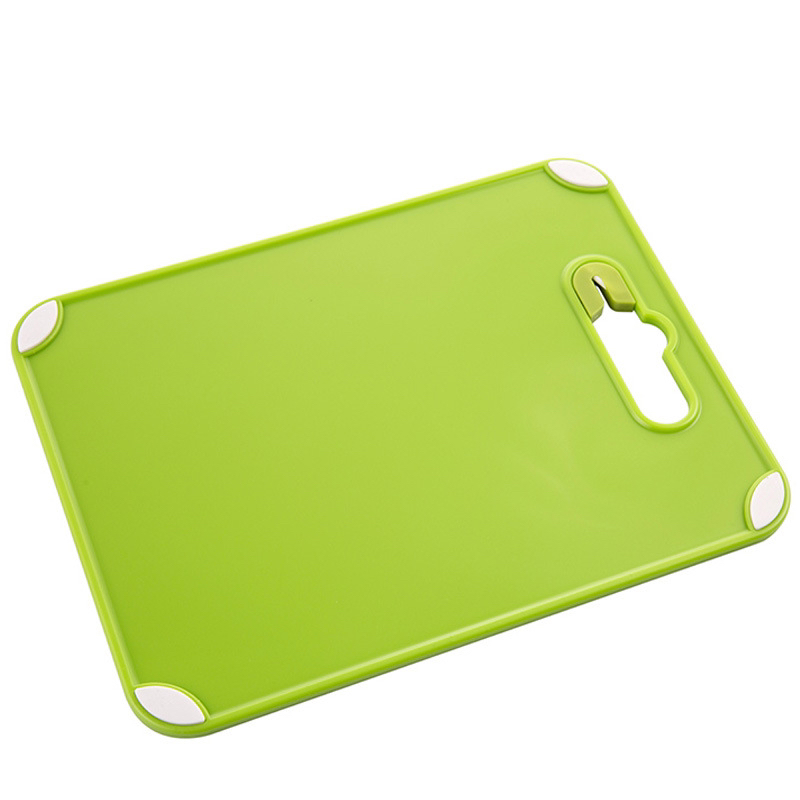 Portable Cutting Board with Sharpening Stone Hanging Plastic Non-Slip Chopping Block Fruit Tray Pp Chopping Board